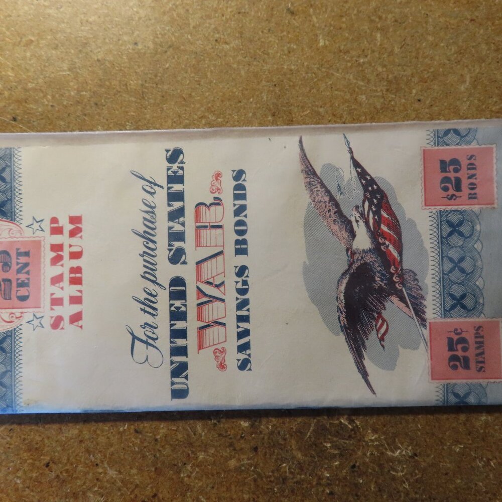 25 Cent Stamp Album for the purchase of United States War Savings Bonds